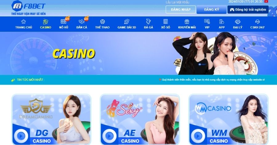 Casino Online - Sòng Bạc 5 Sao, Đẳng Cấp Tại Nhà Cái F8BET